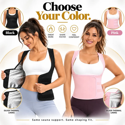 Women's Sweat Compression Shapewear Vest With Sculpting Fit
