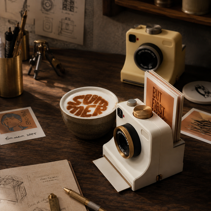 Mechanical Latte Art Camera – Press the Shutter & Create Café-Style Coffee Art☕️