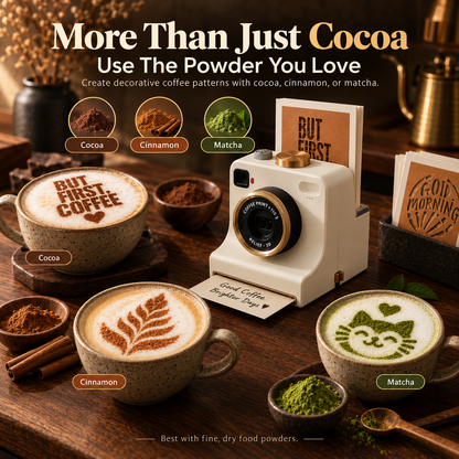 Mechanical Latte Art Camera – Press the Shutter & Create Café-Style Coffee Art☕️