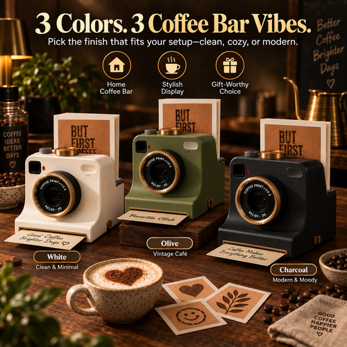 Mechanical Latte Art Camera – Press the Shutter & Create Café-Style Coffee Art☕️